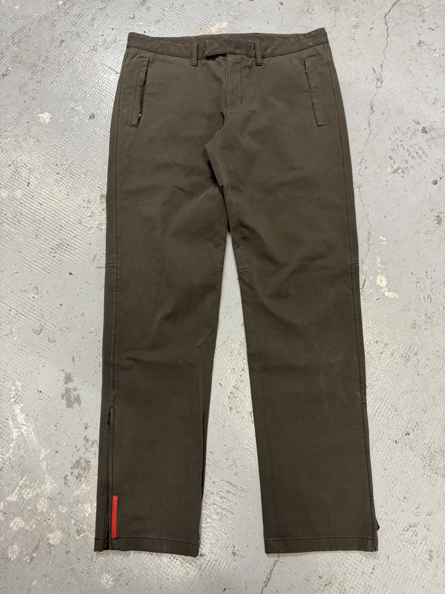 2000s Prada Brown Linea Rossa Pants