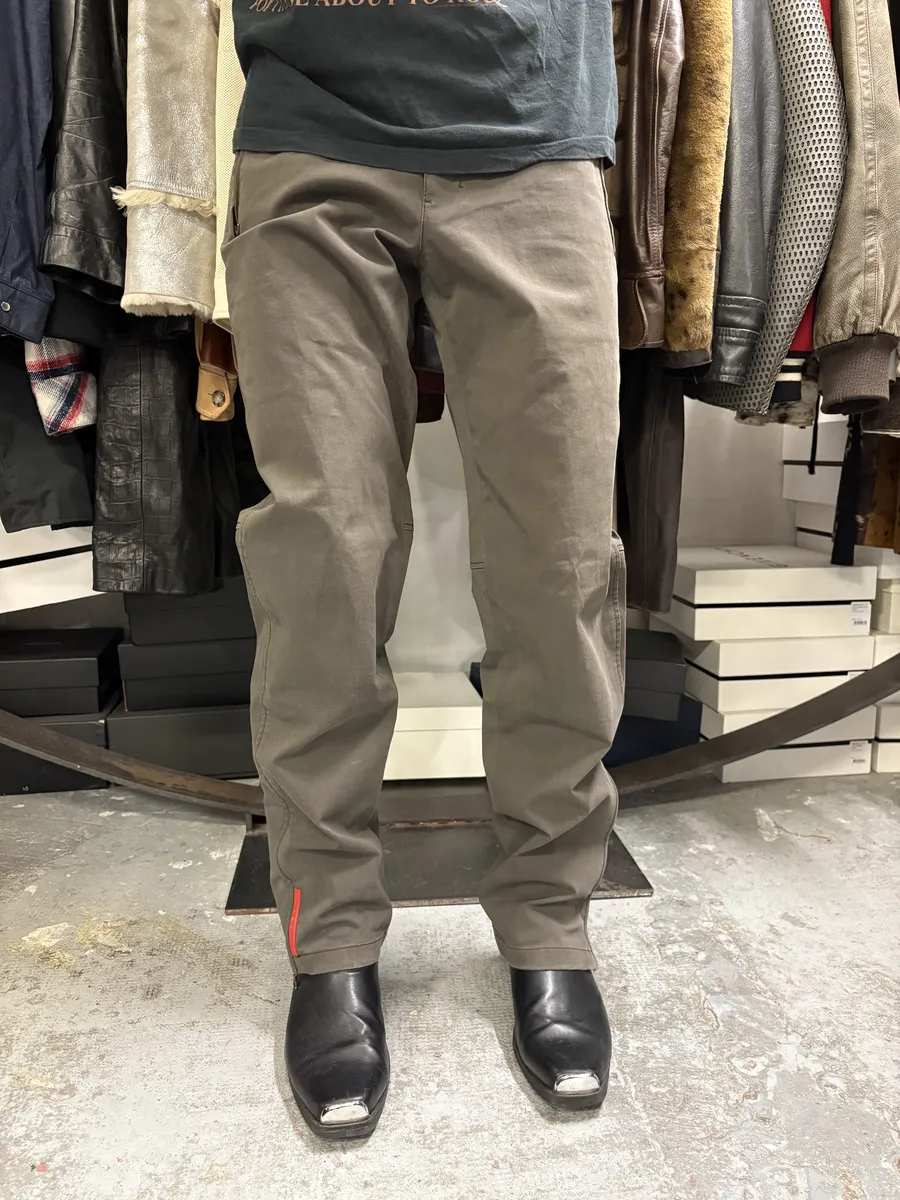 2000s Prada Brown Linea Rossa Pants - Image 2