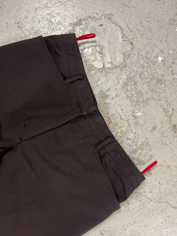 2000s Prada Brown Linea Rossa Pants - Image 9