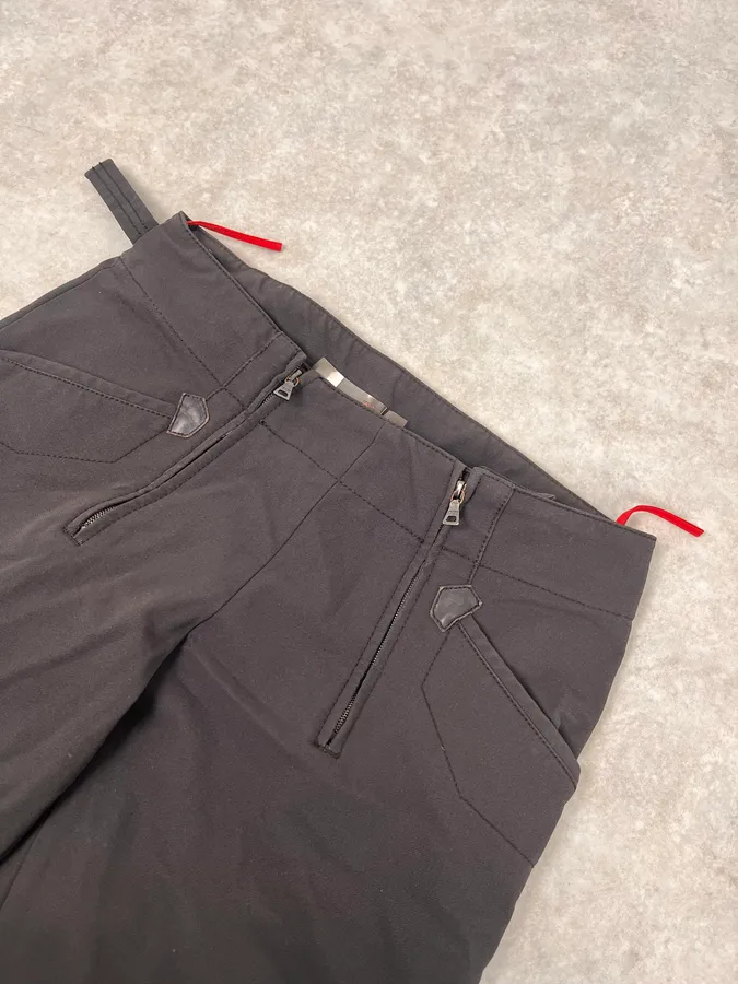 2000s Prada Brown Multi Zip Tactical Pants - Image 5