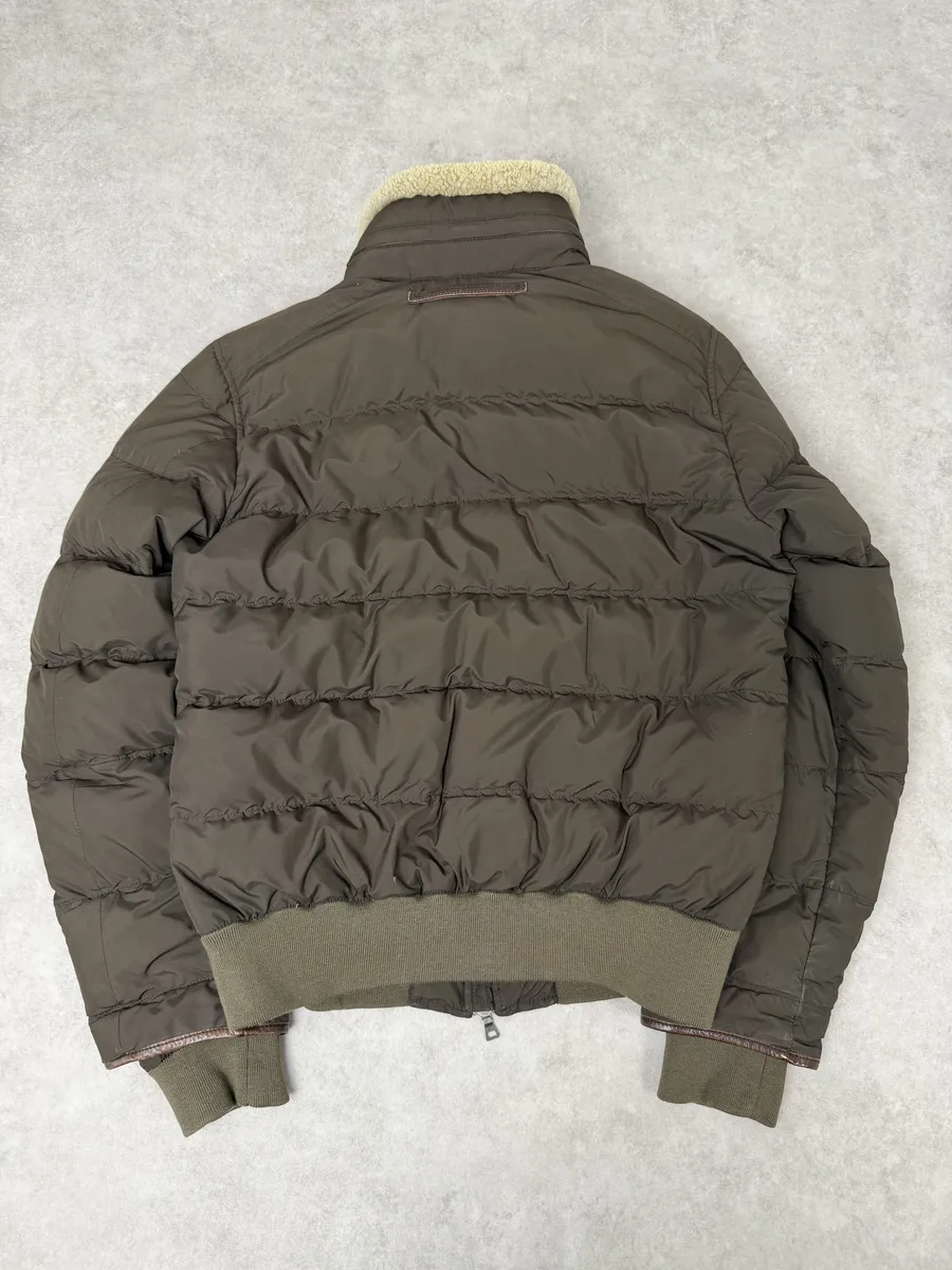 2000s Prada Brown Puffer Fur Collar Jacket - Image 12