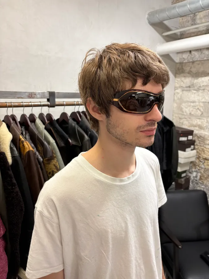 2000s Prada Camel Sunglasses - Image 3