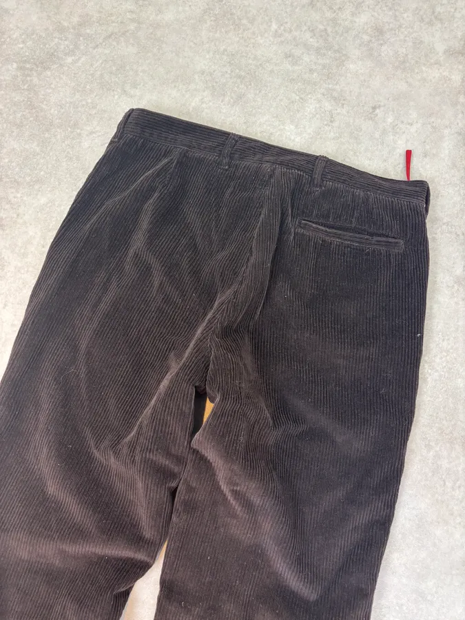 2000s Prada Corduroy Dark Brown Cozy Pants - Image 7