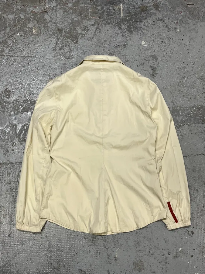 2000s Prada Cream White Buttoned Jacket - Image 6