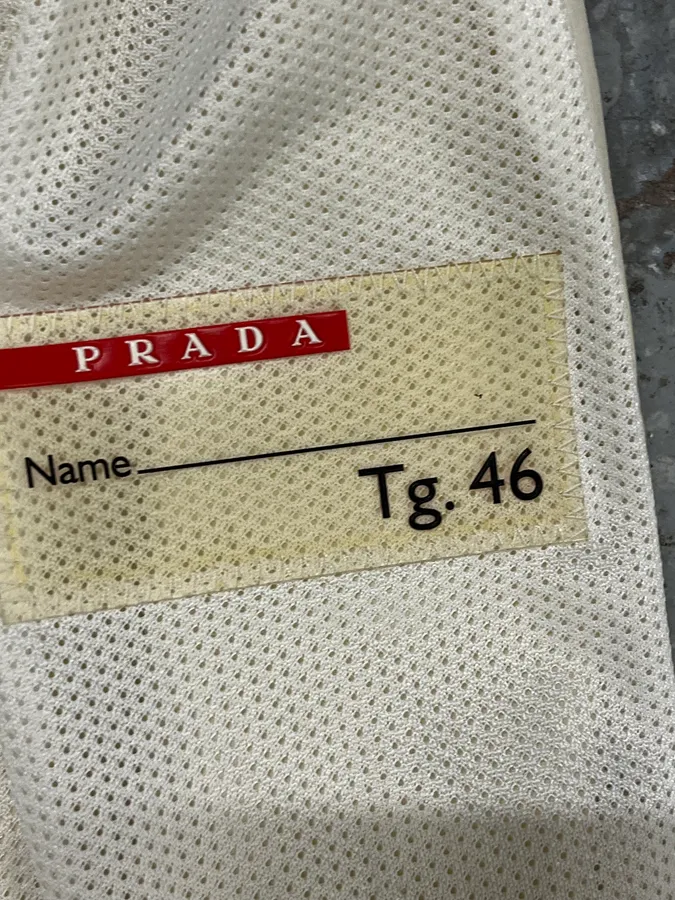 2000s Prada Cream White Buttoned Jacket - Image 7