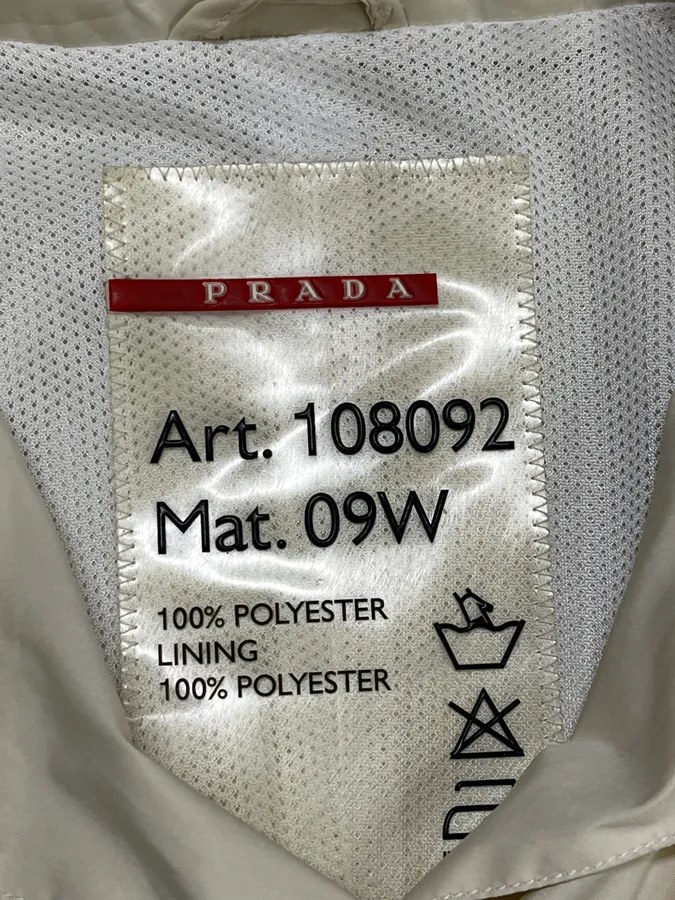 2000s Prada Cream White Buttoned Jacket - Image 8