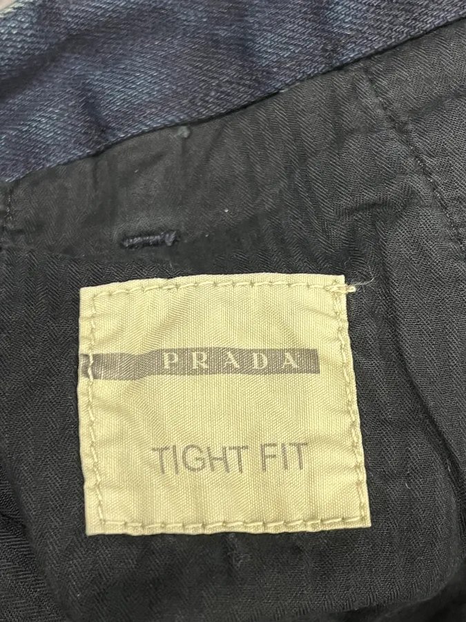 2000s Prada Dark Denim Jeans - Image 10