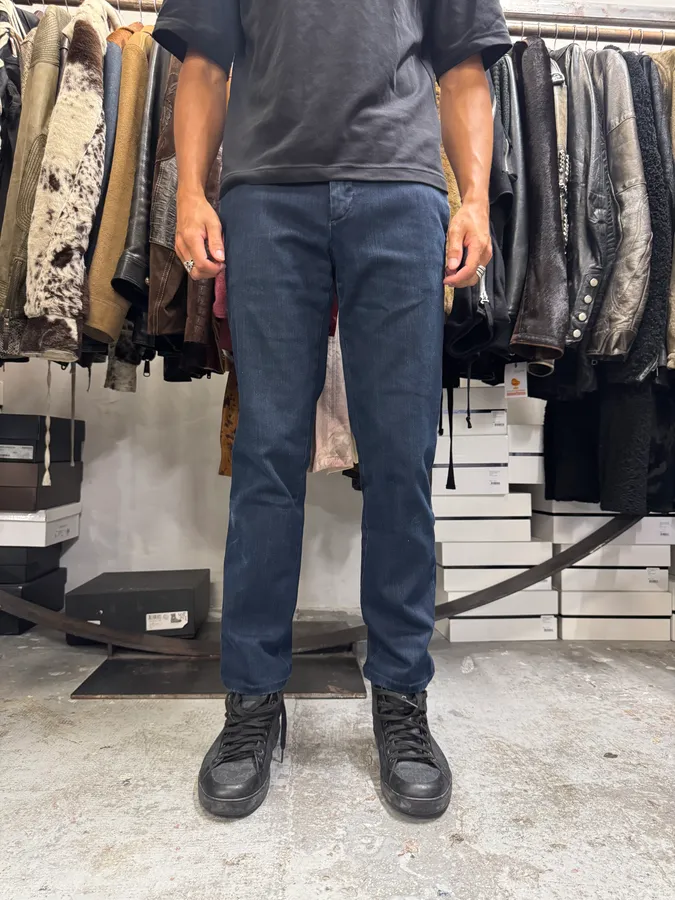 2000s Prada Dark Denim Jeans - Image 2