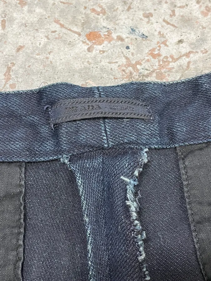 2000s Prada Dark Denim Jeans - Image 9