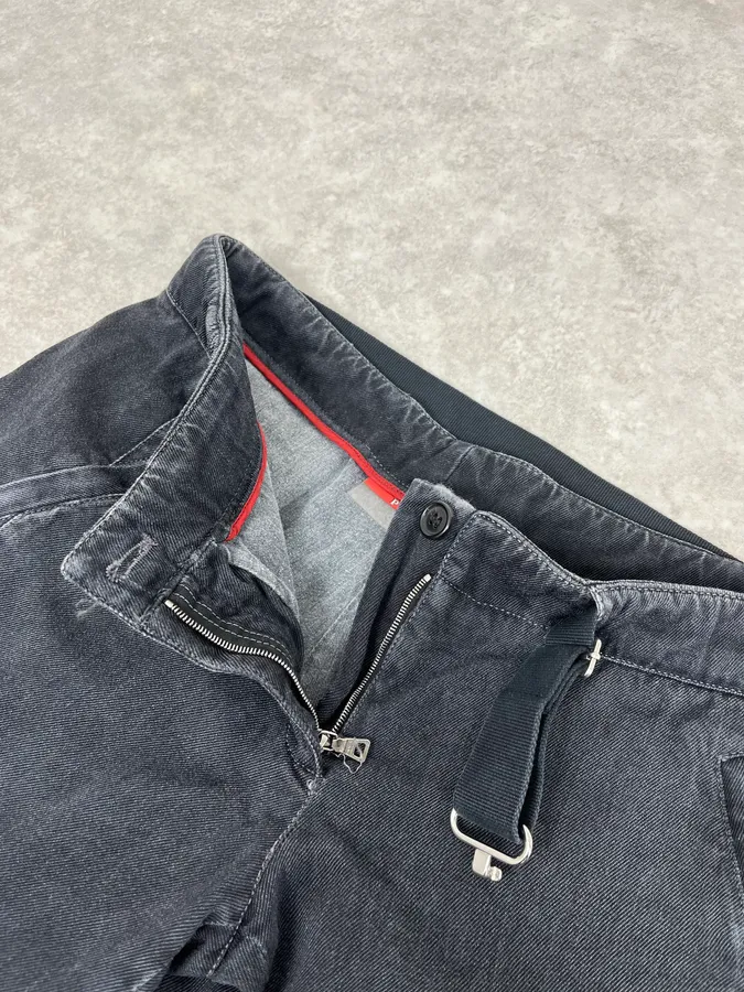 2000s Prada Dark Grey Cargo Pants - Image 10