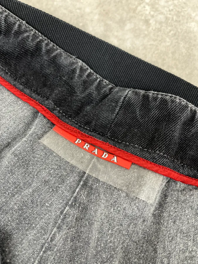 2000s Prada Dark Grey Cargo Pants - Image 11