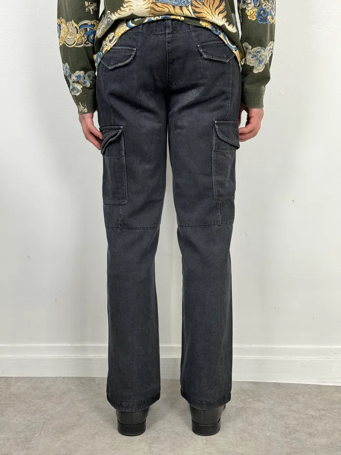 2000s Prada Dark Grey Cargo Pants - Image 3
