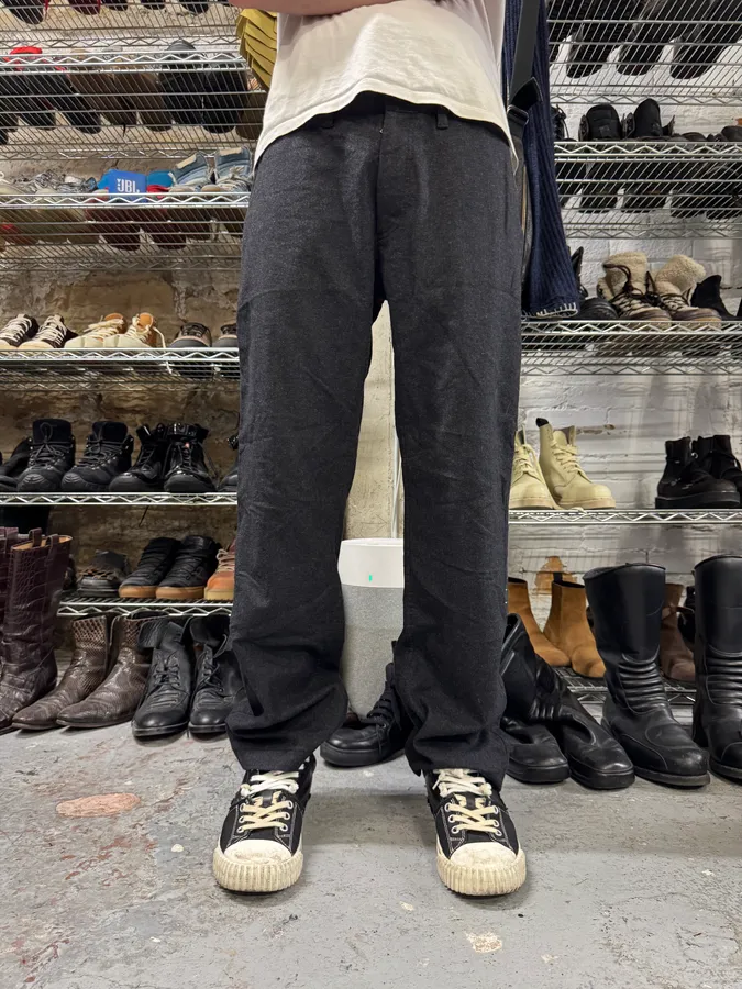 2000s Prada Dark Grey Wool Pants - Image 2