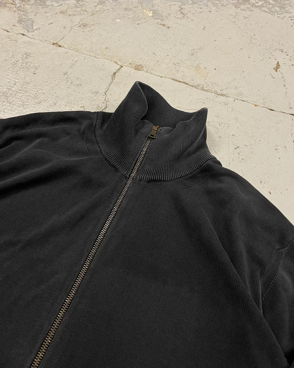 2000s Prada Dark Grey Zip-Up Sweater - Image 5