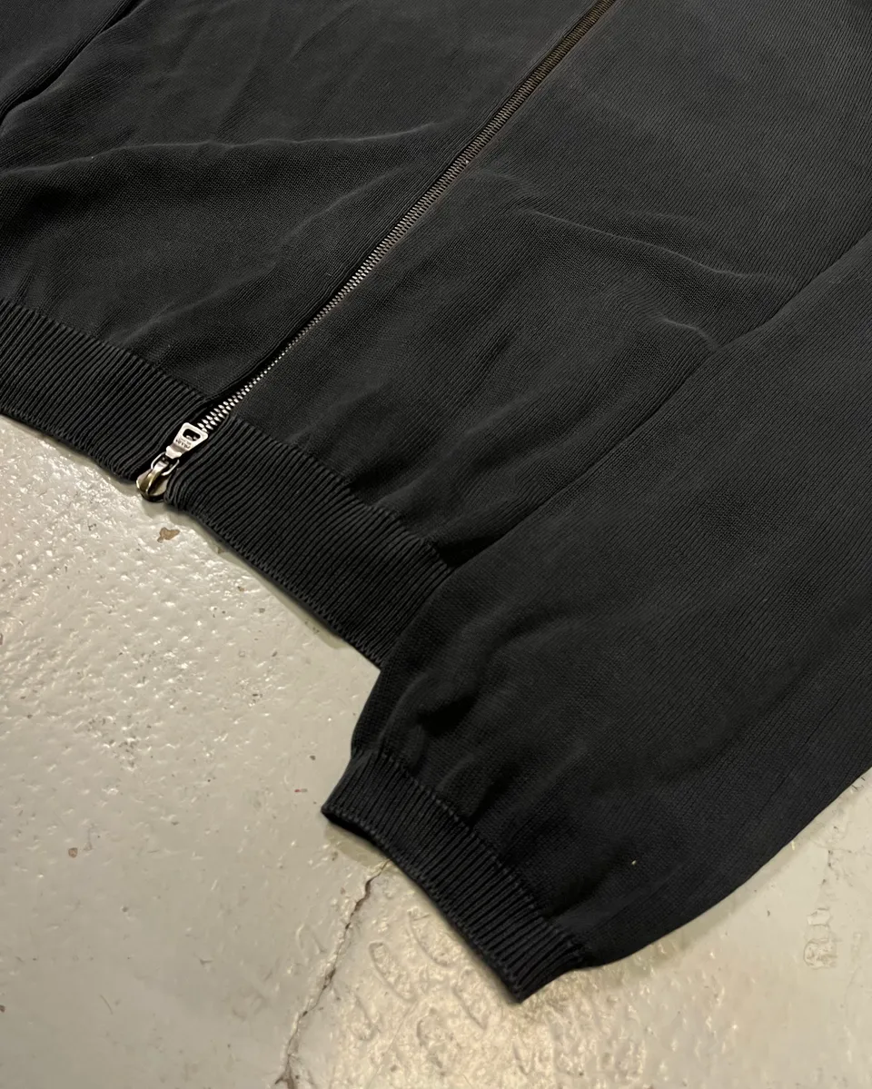 2000s Prada Dark Grey Zip-Up Sweater - Image 6