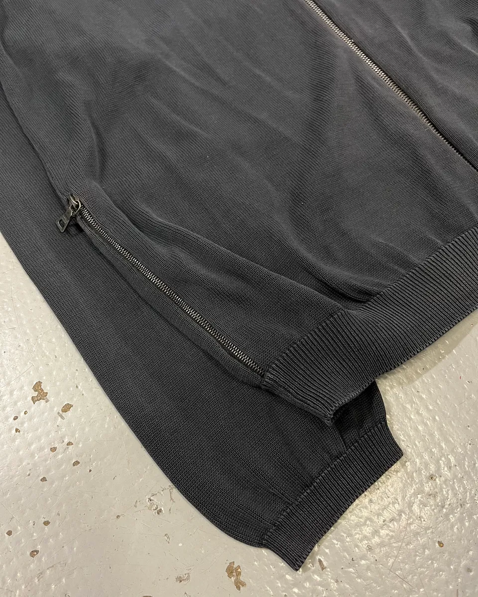 2000s Prada Dark Grey Zip-Up Sweater - Image 7