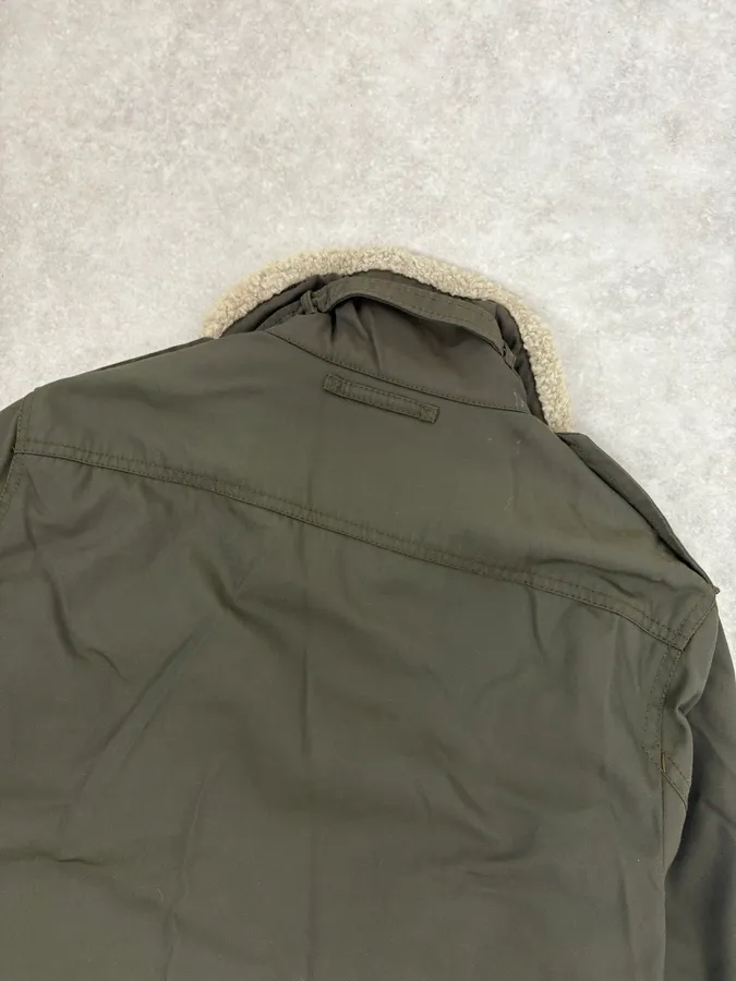 2000s Prada Dark Olive Green Parka Long Jacket - Image 8