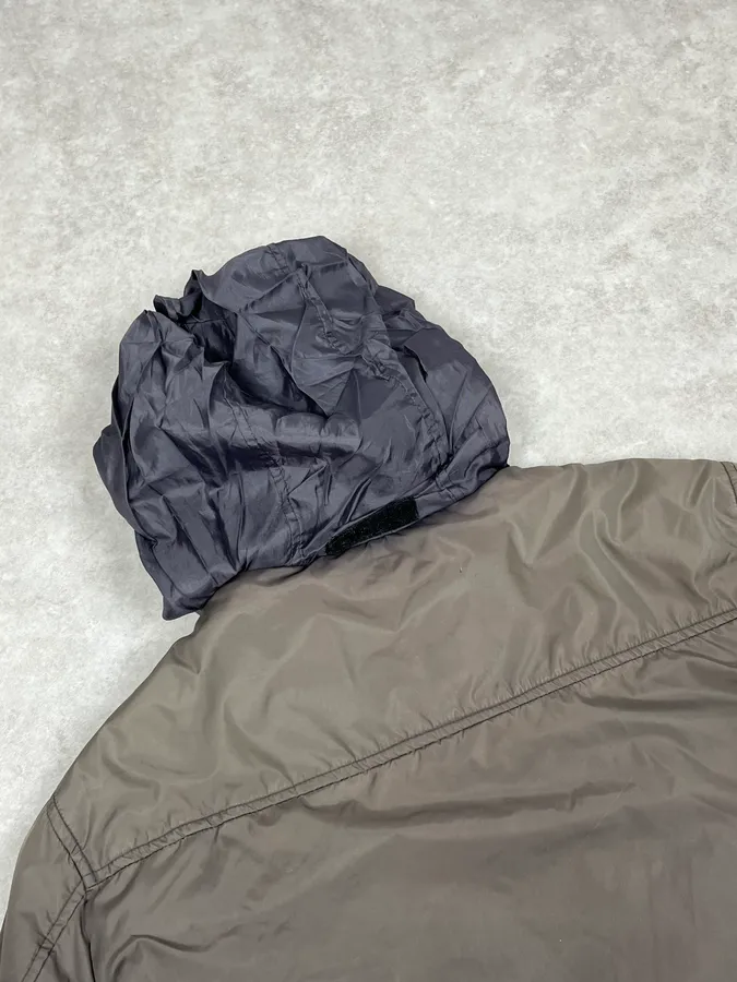 2000s Prada Dyed Kid Fur Grey Hooded Puffer Jacket - Image 9