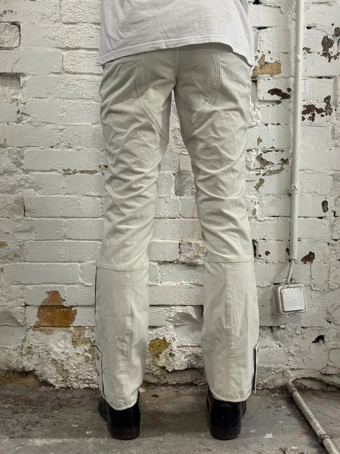 2000s Prada Equestrian Button-Leg White Pants - Image 12