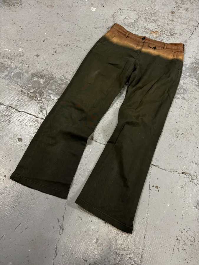2000s Prada Gradient Bronze & Black Pants - Image 3
