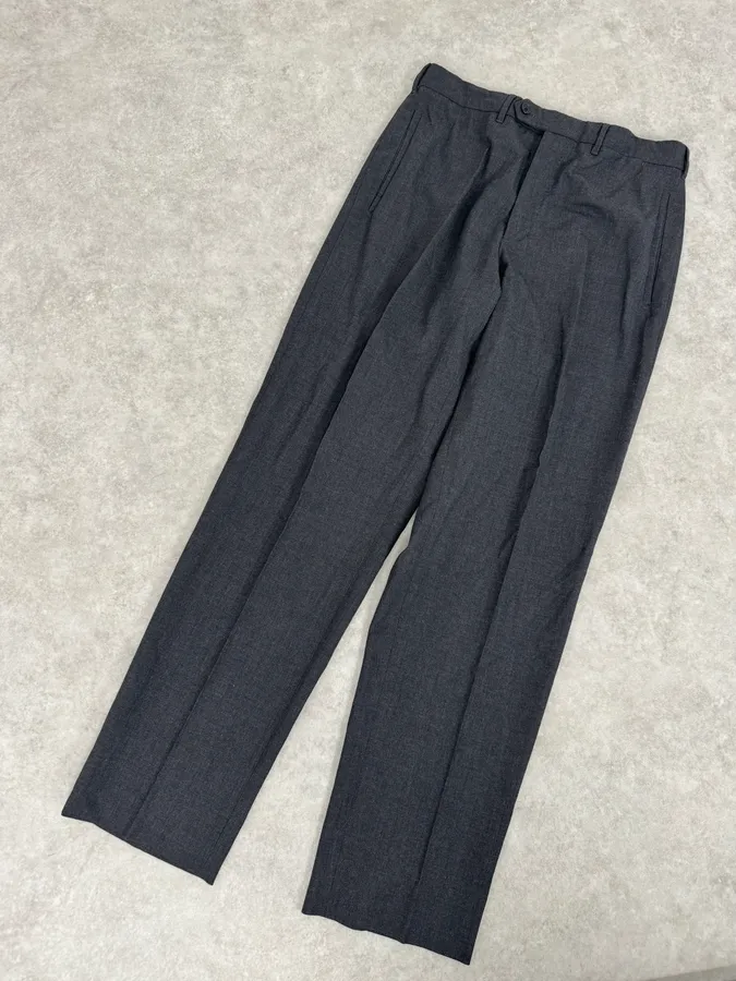 2000s Prada Grey Classy Wool Tailored Pants - Image 5