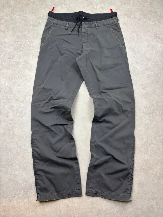 2000s Prada Grey Cozy Pants - Image 2