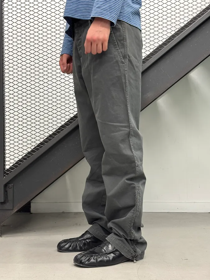 2000s Prada Grey Cozy Pants - Image 3