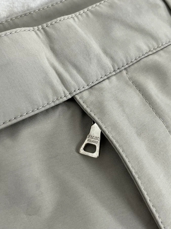 2000s Prada Grey Cozy Straight Pants - Image 9