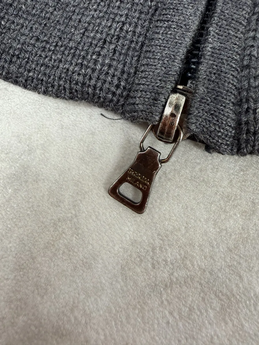 2000s Prada Grey Japan Zip-Up Jacket - Image 9
