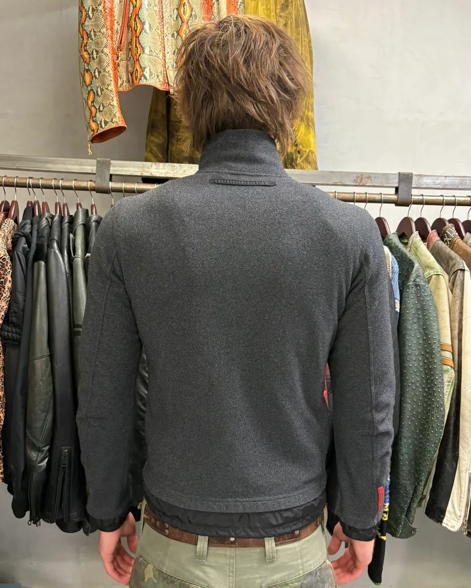 2000s Prada Grey Layered Zip-up Jacket - Image 3