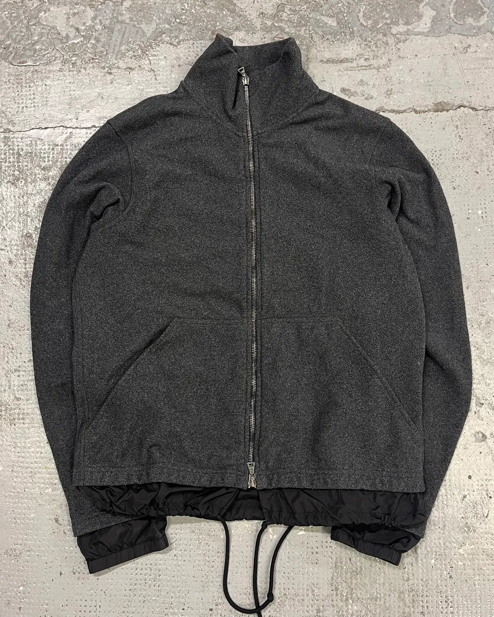 2000s Prada Grey Layered Zip-up Jacket - Image 4