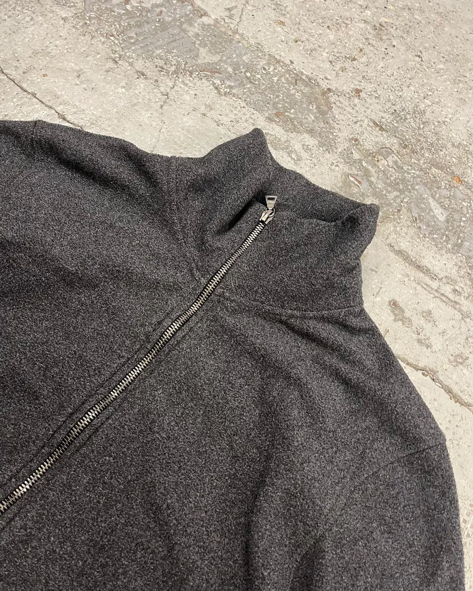 2000s Prada Grey Layered Zip-up Jacket - Image 5