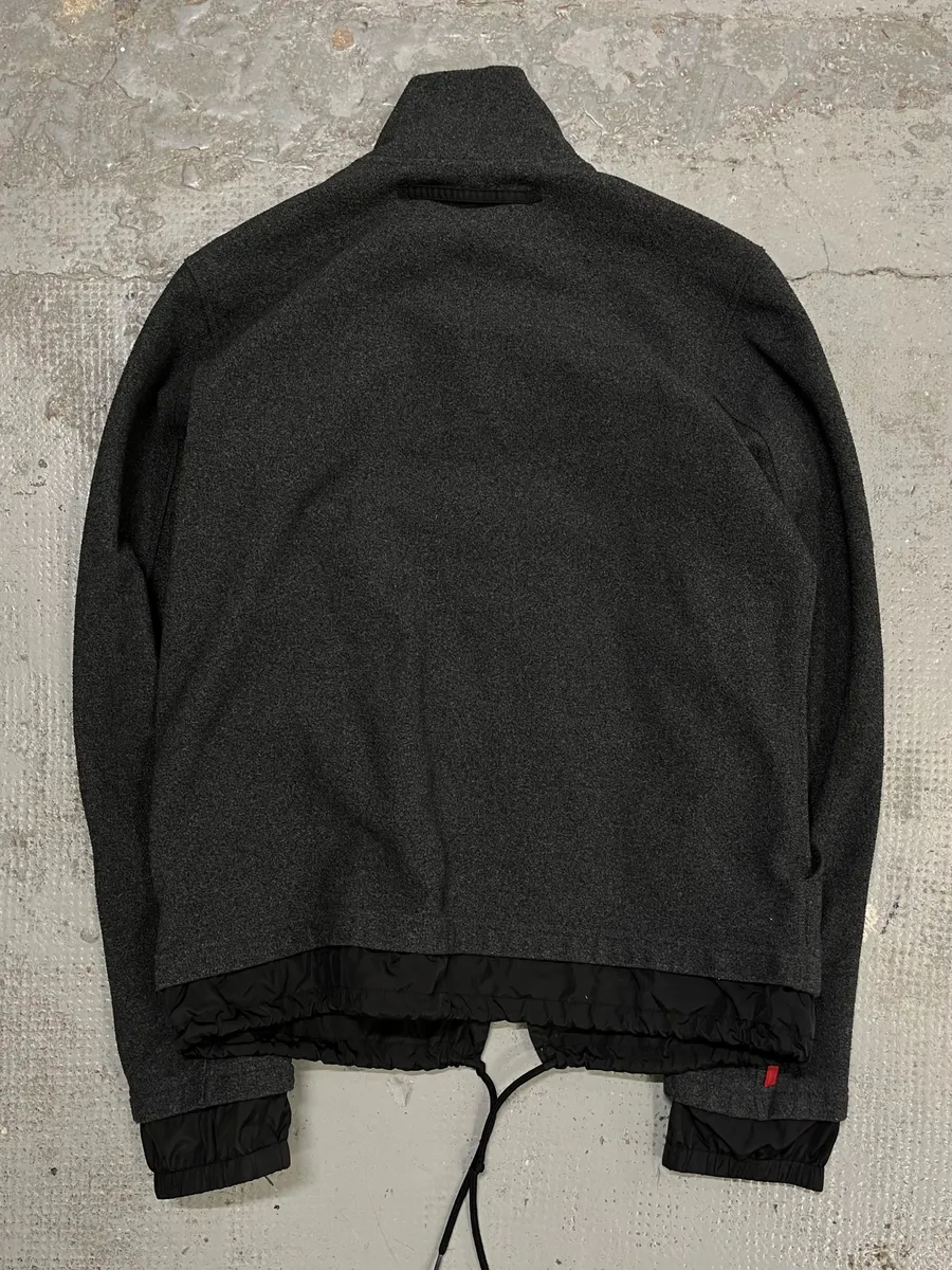 2000s Prada Grey Layered Zip-up Jacket - Image 7