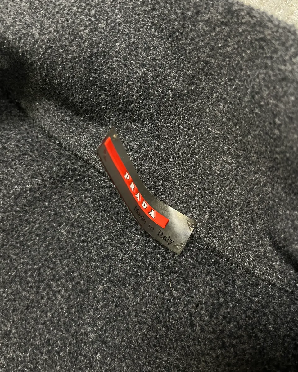 2000s Prada Grey Layered Zip-up Jacket - Image 9