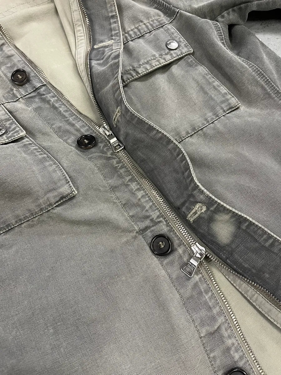 2000s Prada Grey Linea Rossa Jacket - Image 7