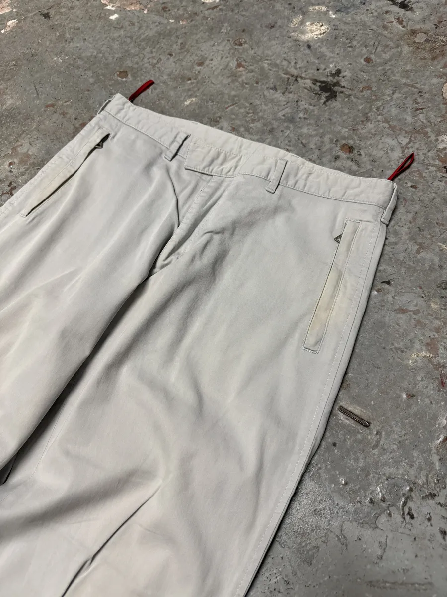 2000s Prada Grey Tactical Sport Linea Rossa Pants - Image 8