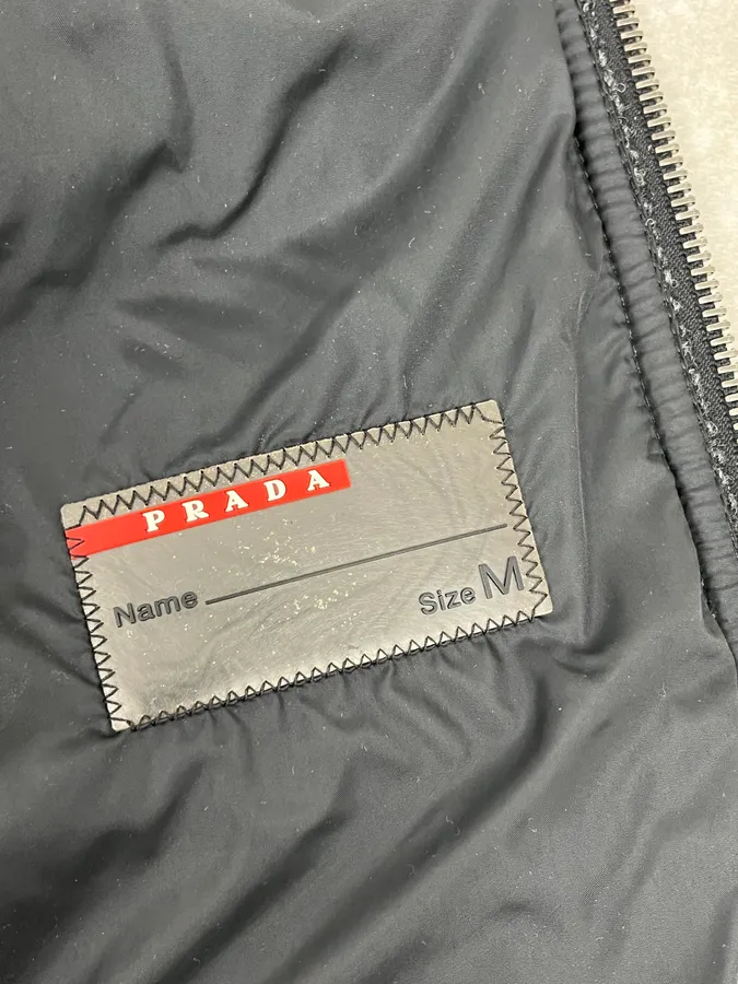 2000s Prada Grey Wool Hybrid Jacket - Image 12