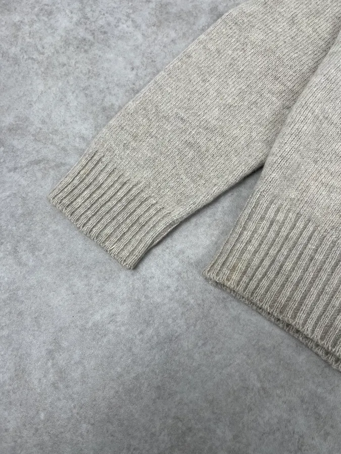 2000s Prada Grey Wool Zip-Up Sweater - Image 6