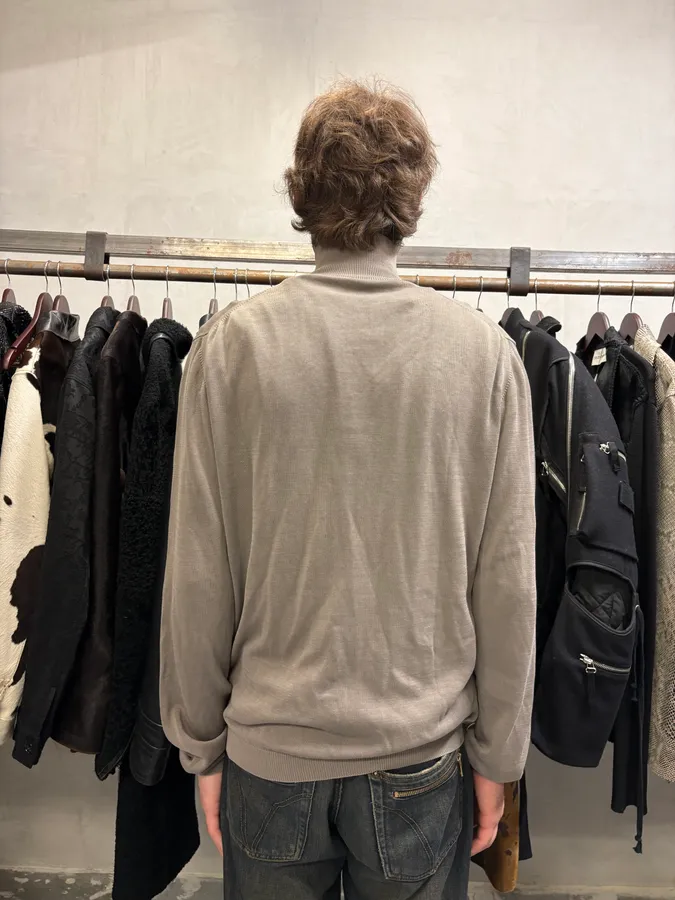 2000s Prada Grey Zip-up Sweater - Image 3