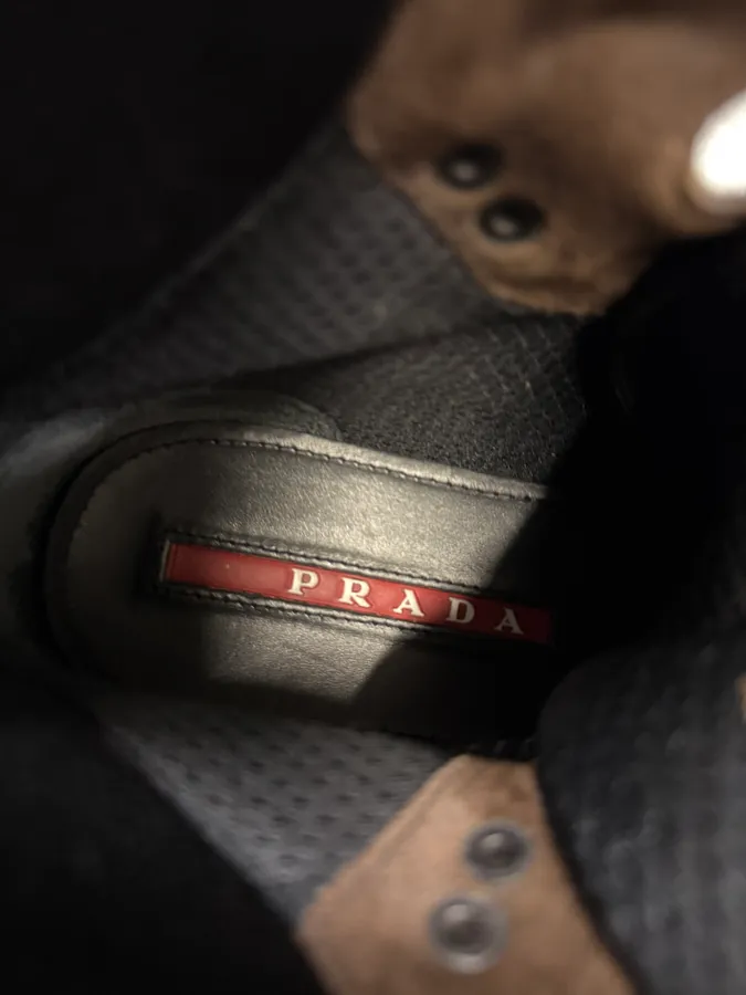2000s Prada Hiking Brown Suede Leather Boots - Image 9
