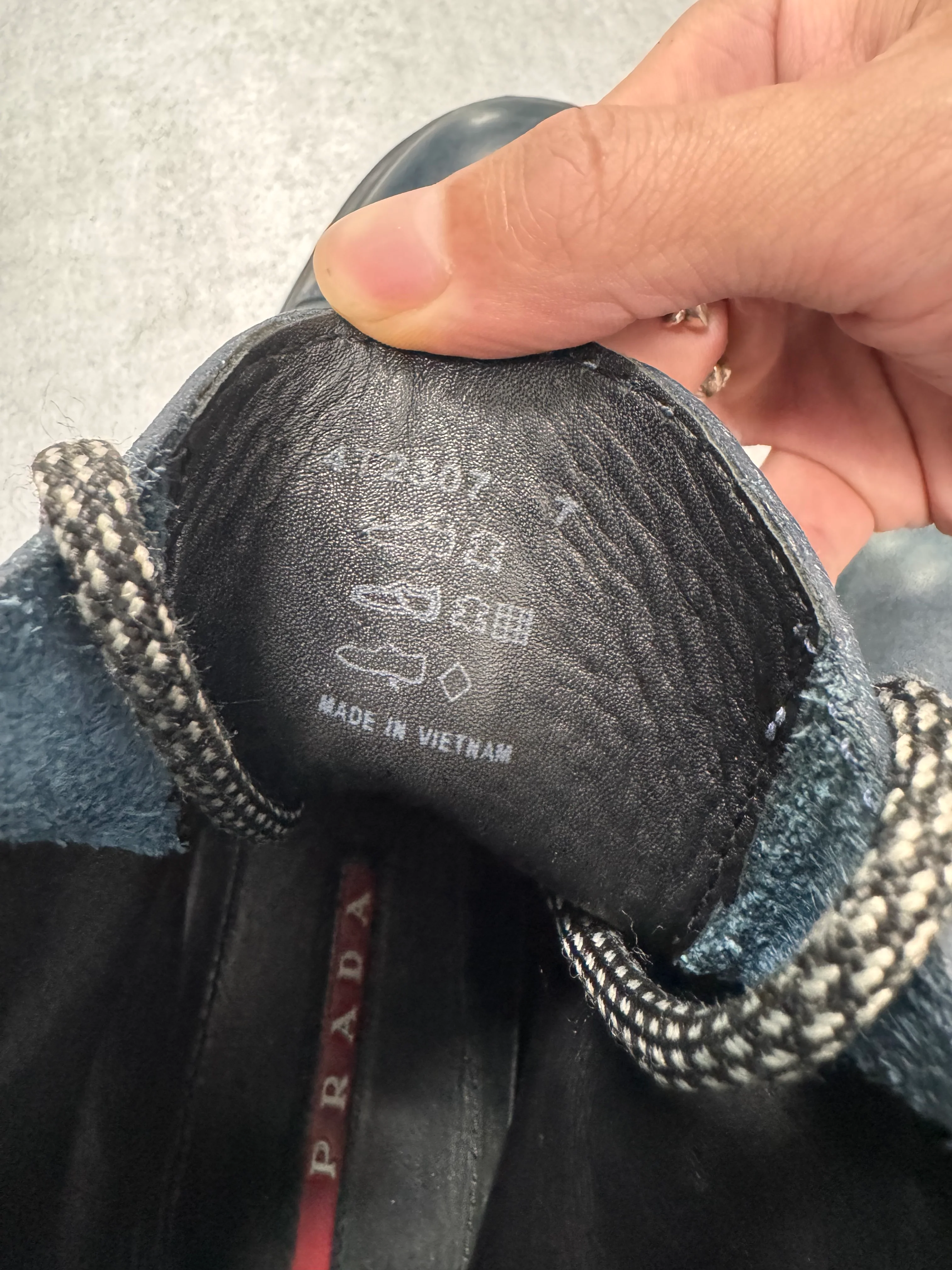 2000s Prada Hiking Navy Leather Boots - Image 10