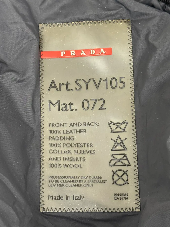 2000s Prada Hybrid Premium Biker Leather Jacket - Image 12