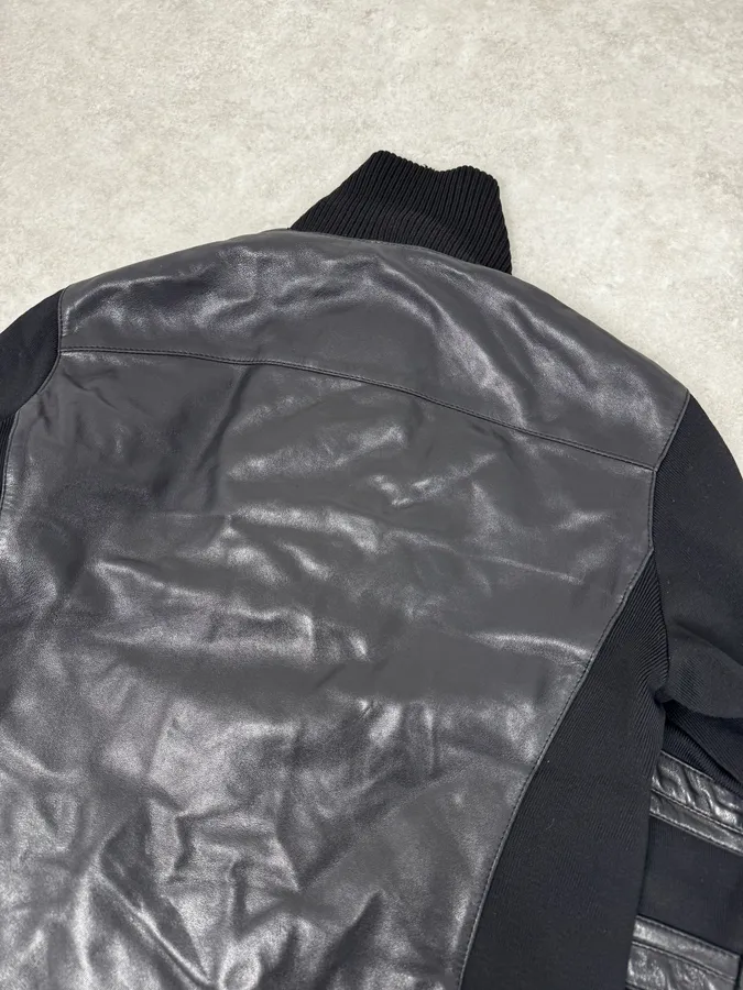 2000s Prada Hybrid Premium Biker Leather Jacket - Image 7