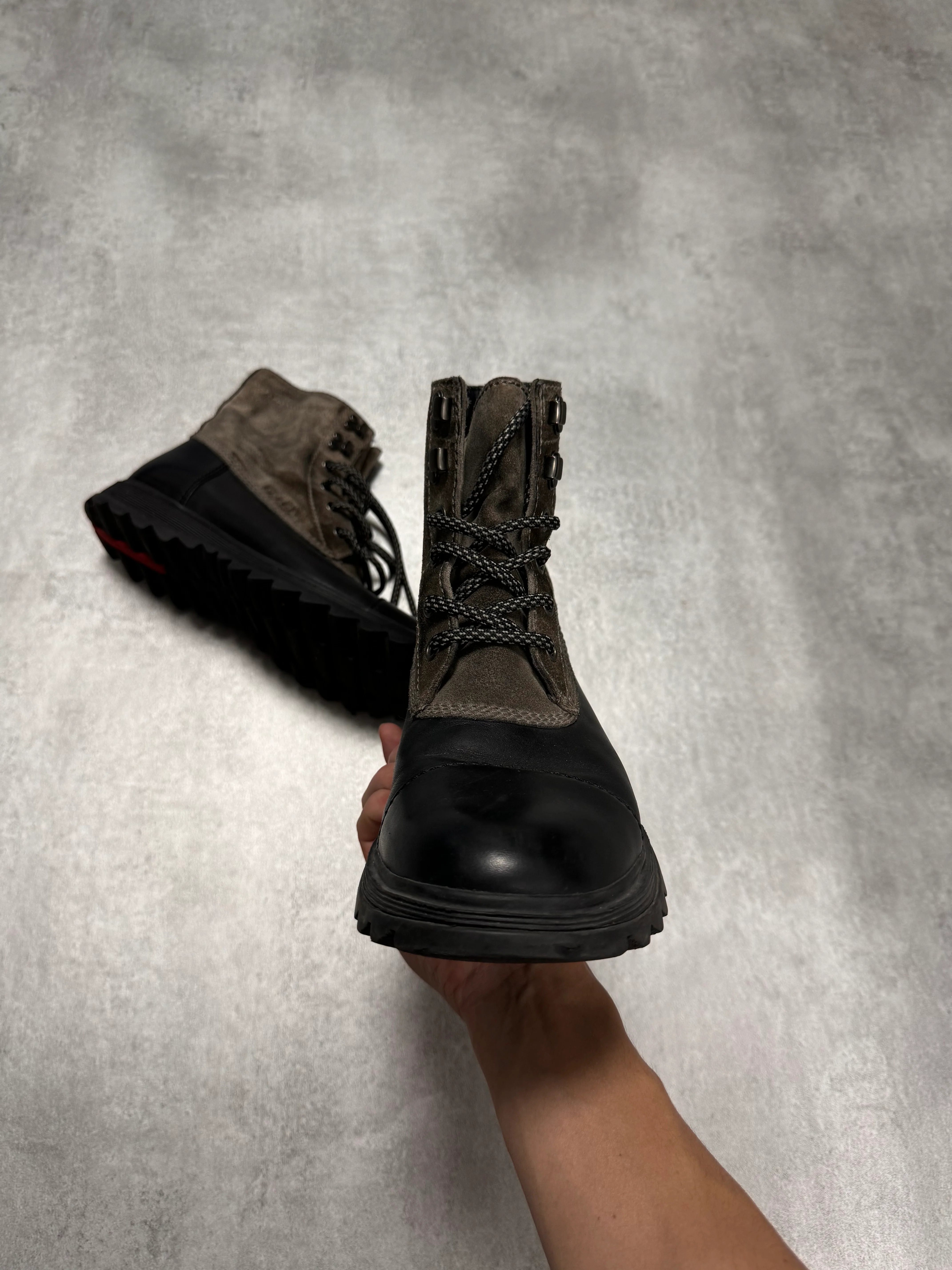 2000s Prada Hybrid Suede Leather Boots (42,5eu/us9) - Image 2