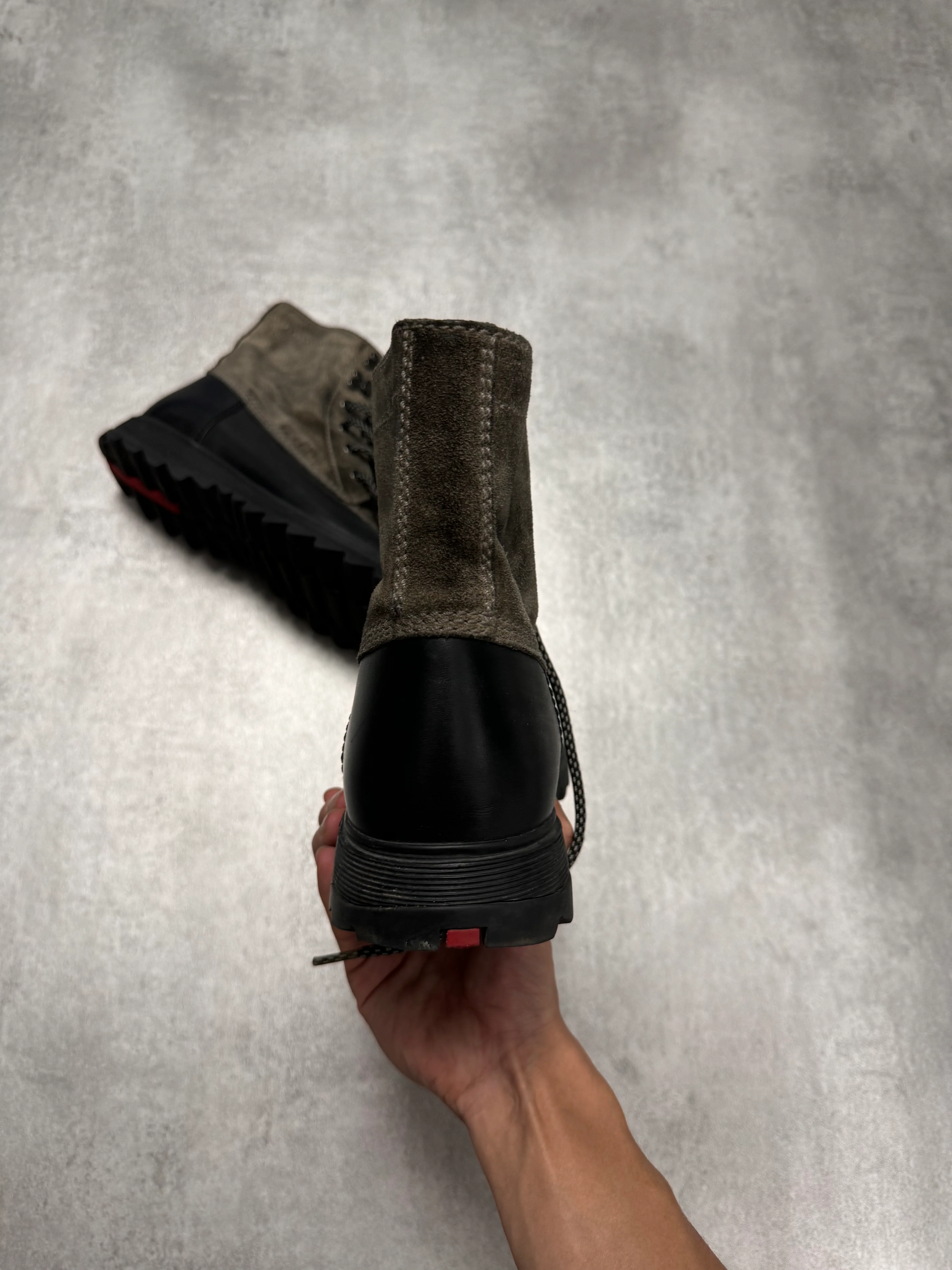 2000s Prada Hybrid Suede Leather Boots (42,5eu/us9) - Image 5