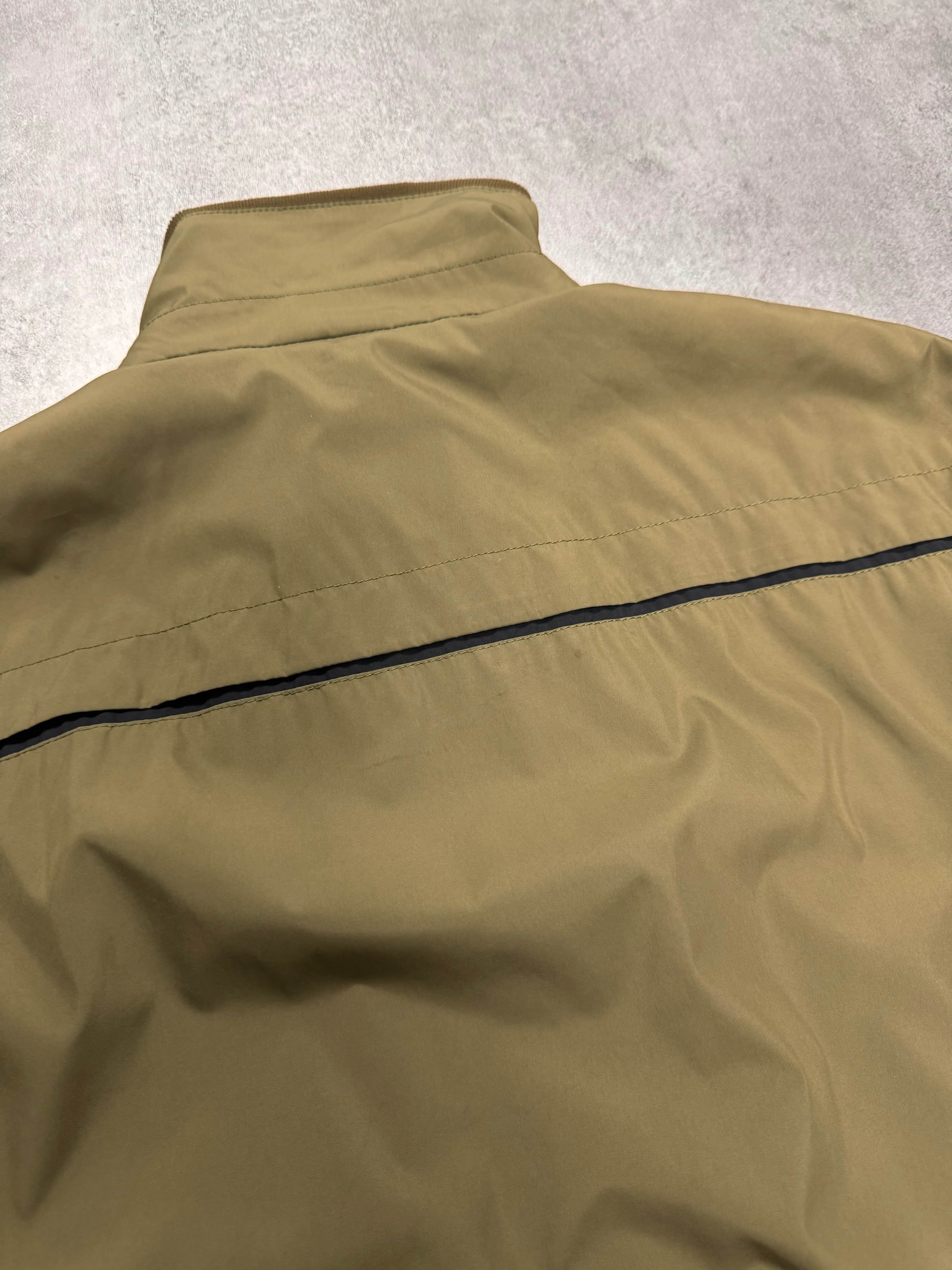 2000s Prada High Neck Khaki Nylon Jacket - Image 8