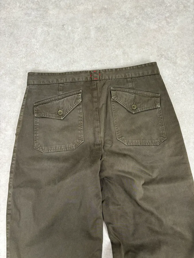 2000s Prada Khaki Green Cozy Pants - Image 7