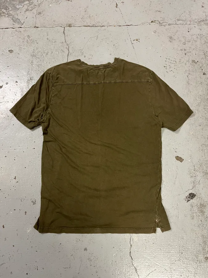 2000s Prada Khaki Minimalist T-Shirt - Image 7