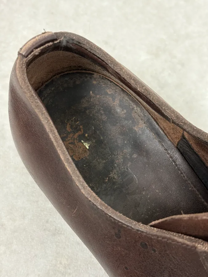 2000s Prada Lace-Up Brown Leather Shoes - Image 10