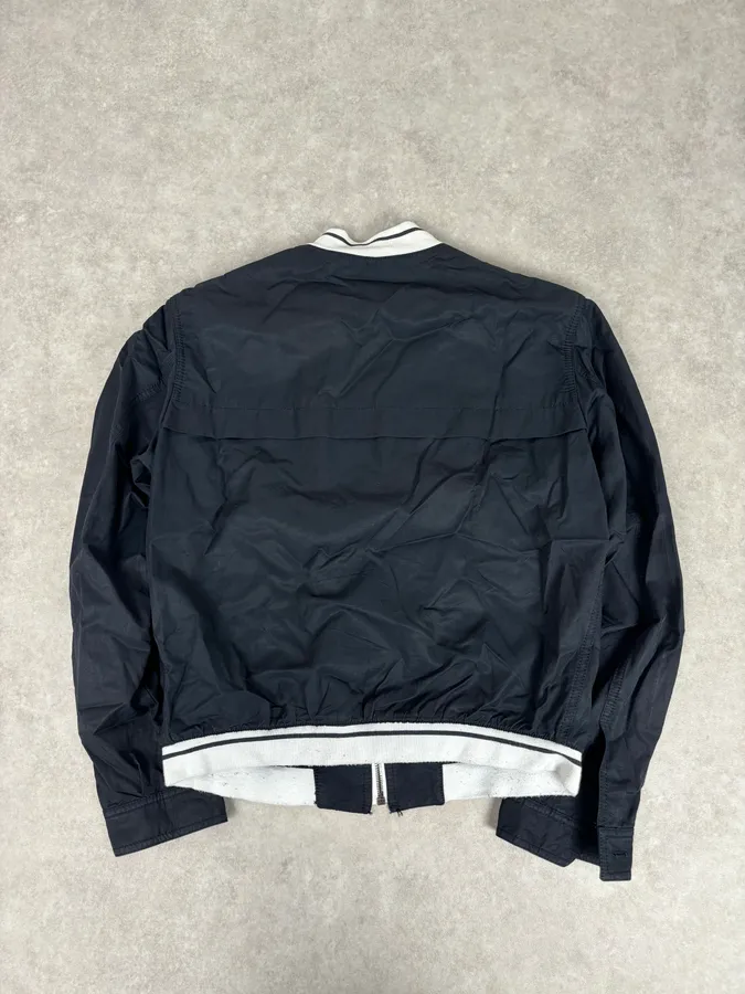 2000s Prada Light Nylon Navy Obscure Bomber Jacket - Image 5